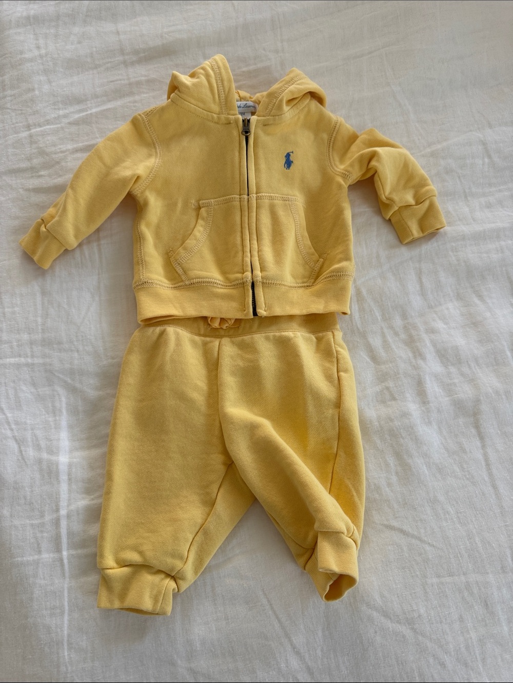 Ralph Lauren Kids Yellow Hoodie & Jogger Set